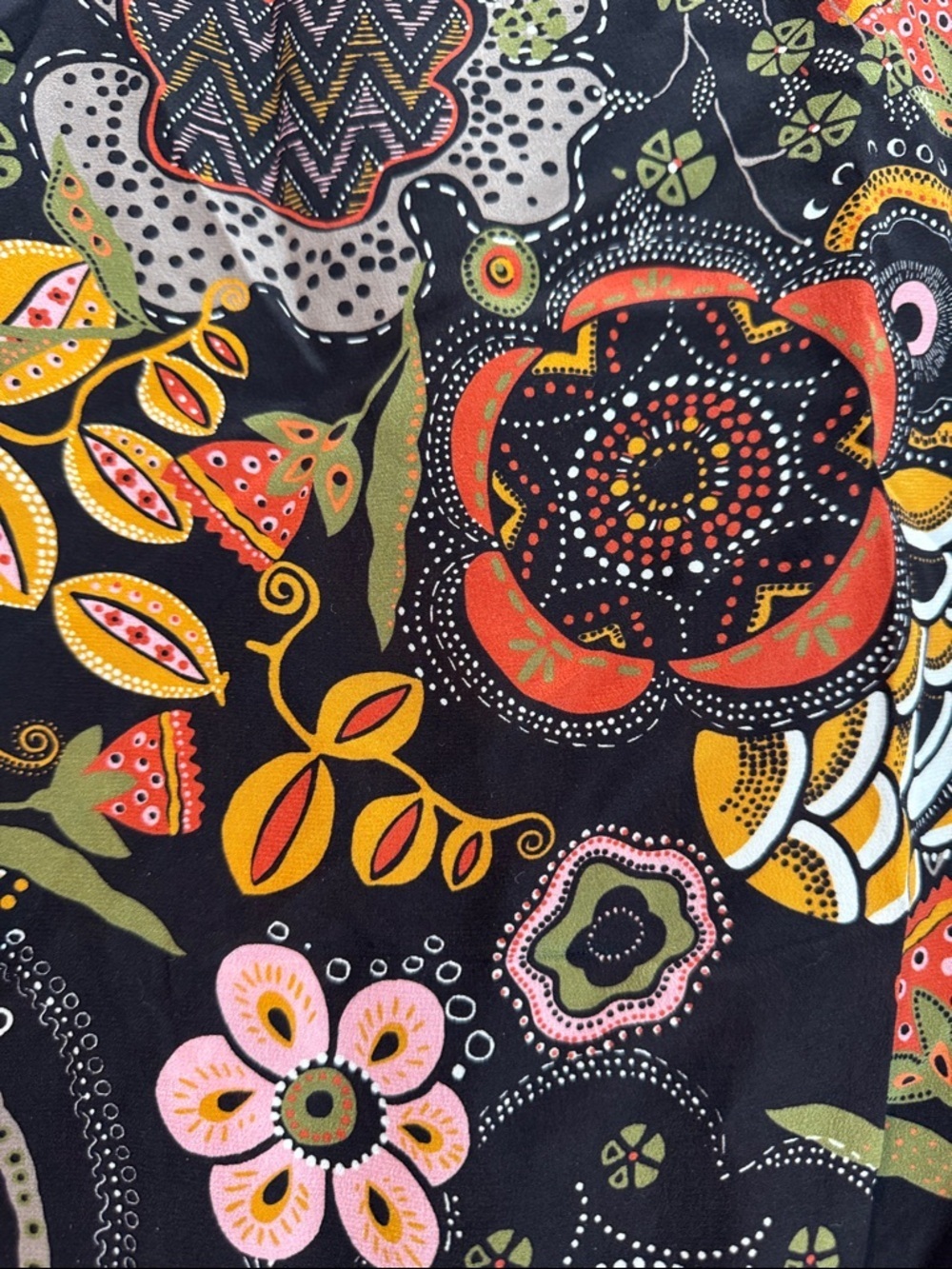Missoni Black Floral Paisley Boatneck Blouse 100% Silk Size Large - Picture 5 of 8
